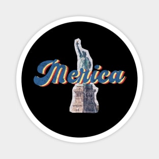 new york city Vintage Merica  Statue of Liberty  Retro Magnet